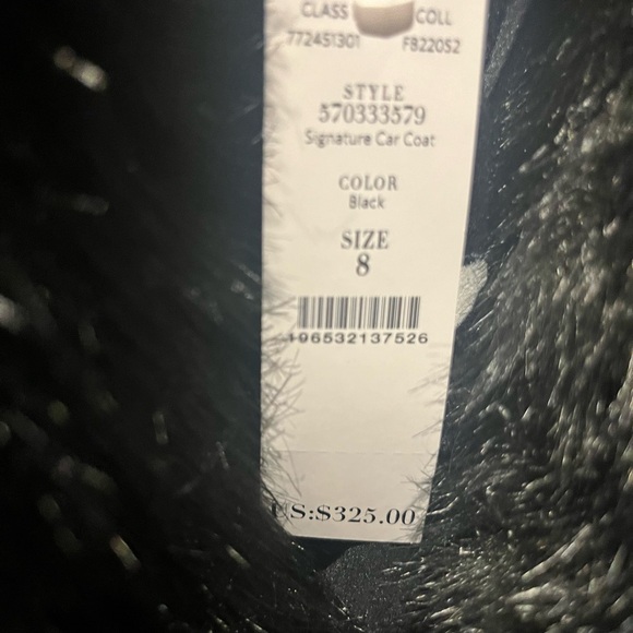 NWT White House Black Market Elegant Black Coat - Picture 3 of 4